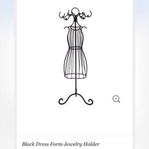 Black dress form jewelry holder